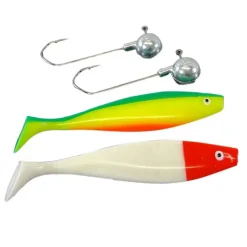 Leurres - OVERFIGHT Kit Leurres Silure Kit Shad (x2) + Jighead (x2)