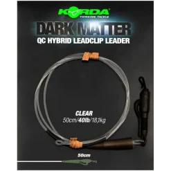 Acc.Montages/Hameçons - KORDA Leader dark matter leader 50cm qc hybrid clip