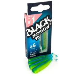 Leurres À Truite|Pêche Aux Leurres - FIIISH Leurre souple corps black minnow 70 7cm (x4)