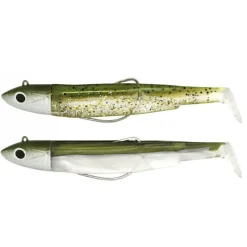 Leurres À Truite|Pêche Aux Leurres - FIIISH Leurre souple double combo (2 leurres montés) black minnow 90 shore 9cm 5g