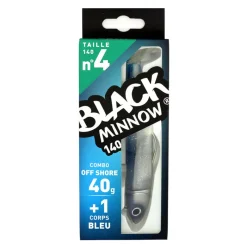 Pêche Aux Leurres|Leurres - FIIISH Leurre Souple Shad Combo Black Minnow 140 Off Shore 14cm, 40g