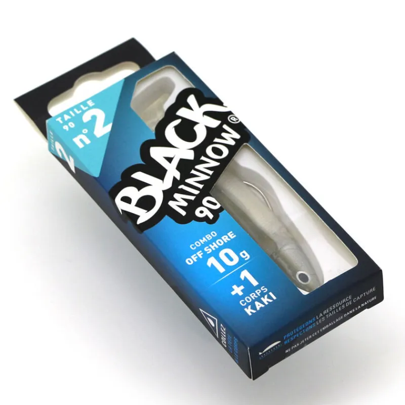 Pêche Aux Leurres|Leurres - FIIISH Leurre Souple Shad Combo Black Minnow 90 Off Shore 9cm, 10g