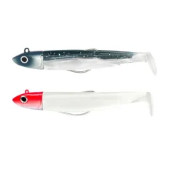Leurres À Truite|Pêche Aux Leurres - FIIISH Leurre Souple Shad Double Combo Black Minnow Off Shore 7cm, 6g + 3g