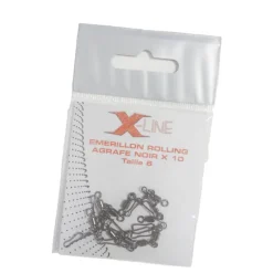 Lignes Et Accessoires De Montage|Découverte Pêche Du Carnassier - X-LINE Émerillon à agrafe carnassier noir (x)