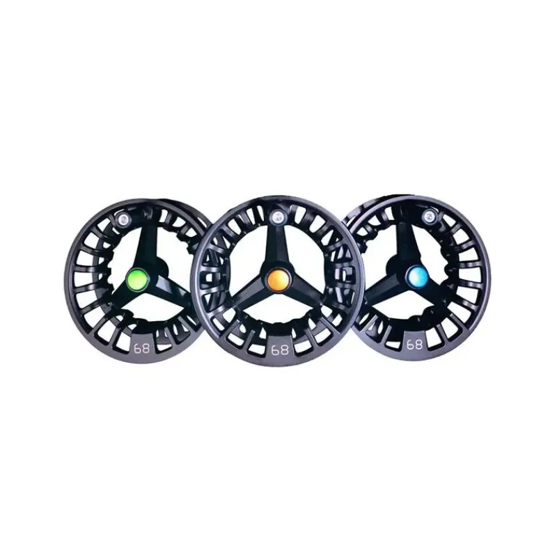 Moulinets|Ensembles - JMC Moulinet REVOLUTION LT Black 68 Silver Spot + 3 Bobines 46 Multi Spots
