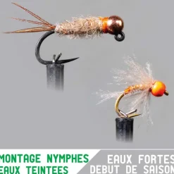 Leurres À Truite - GARBOLINO Nymphes X2 - début de saison / eaux fortes / eaux teintées