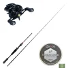 Packs Et Ensembles - PACIFICPECHE Pack Canne Casting Evok Invictus V2 1.83m, 10-30g + Moulinet Daiwa Phantom 100HL + Tresse Evok Tactikal Braid 0.15mm