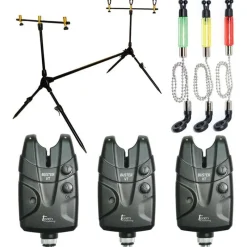 Supports Cannes|Détection - TEAM CARPFISHING Pack carpe rod pod et détection buster 3 cannes