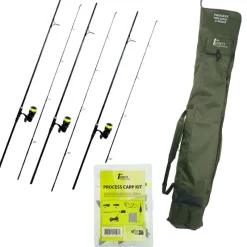 Packs - TEAM CARPFISHING Pack 3 Combo Process 12' + Fourreau + Kit D'Accessoires