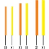 Flotteurs - GARBOLINO PACK DE 6 ANTENNES INSERT COURT PLASTIQUE CREUSE 3/4/5MM