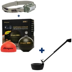 Packs - DEEPER Pack Chirp+ 3D + Petzl Aria I + Support pour fixation sur bateau amorceur