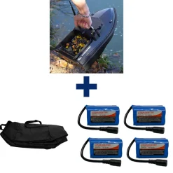 Packs - TEAM CARPFISHING Pack Process Bait Boat + 4 Batterie12000 mAh + Sac