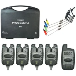 Découverte Pêche À La Carpe|Détection - TEAM CARPFISHING Pack 4 Process VX + Centrale + 4 Dropper