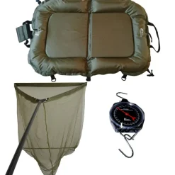 Packs - TEAM CARPFISHING PACK Réception Epuisette Dark water + Tapis + Peson