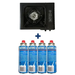 Packs - TEAM CARPFISHING Pack Rechaud + 4 Cartouches de Gaz