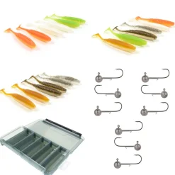 Packs Et Ensembles - PACIFIC PECHE Pack 18 Shad 8.5cm +  9 Têtes Plombées + Boîte Offerte