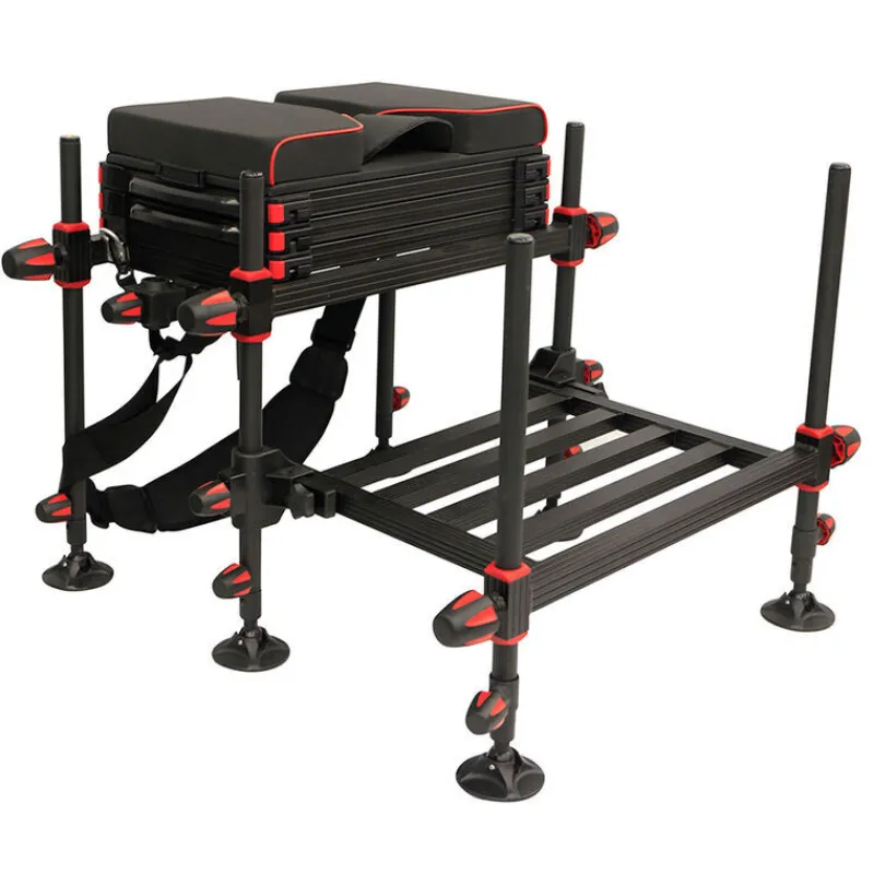 Packs - TEAM FRANCE Pack station de pêche au coup s-lock match light + repose-pieds