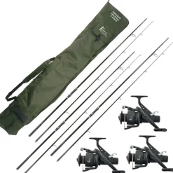 Découverte Pêche À La Carpe|Packs - TEAM CARPFISHING Pack pêche carpe 3 cannes + 3 moulinets débrayables + fourreau