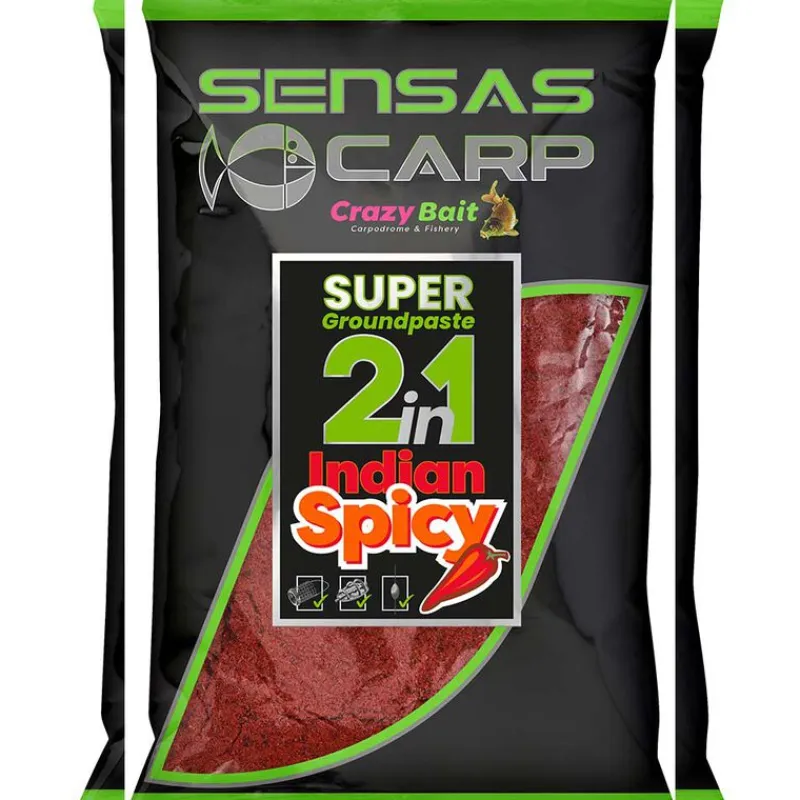 Appâts / Amorces - SENSAS Pate d'Eschage Super Groundpaste 2en1 Indian Spicy 1kg