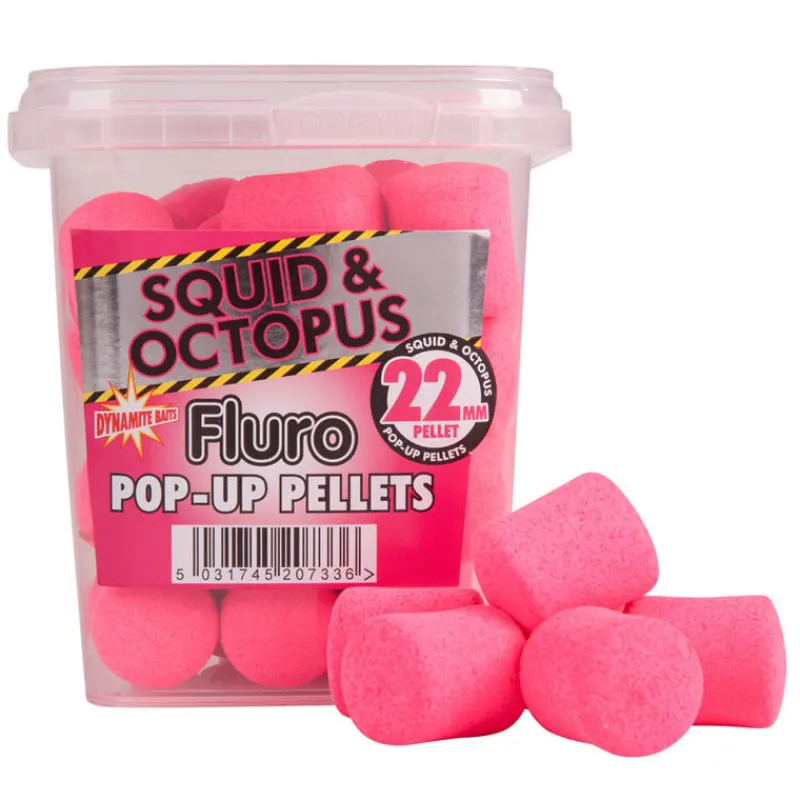 Appâts / Amorces - DYNAMITE BAITS Pellet Pop up Dynamite Bait Fluoro Pellet Squid Octopus