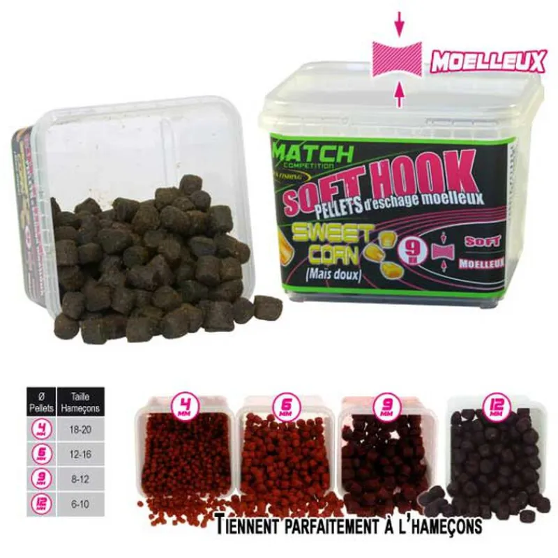 Appâts / Amorces - FUN FISHING Pellets d'eschage coup soft hook pellets sweet corn 120g