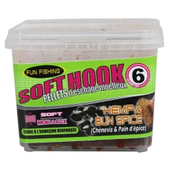 Appâts / Amorces - FUN FISHING Pellets d'Eschage Soft Hook Pellets Hemp et Bun Spice 120G