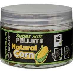 Appâts / Amorces - SENSAS Pellet Super Soft Pellets 6 mm Natural Corn 60g