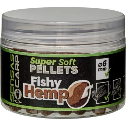 Appâts / Amorces - SENSAS Pellet Super Soft Pellets 6 mm fishy Hemp 60g