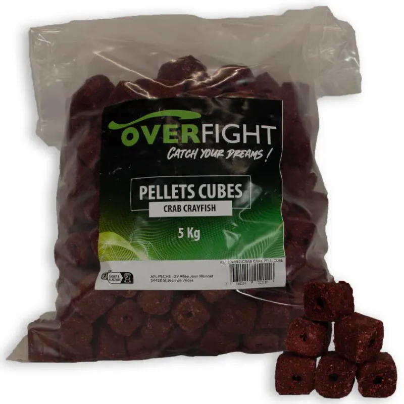 Appâts / Amorces - OVERFIGHT Pellets Crab Crayfish Pellets Cube 5kg