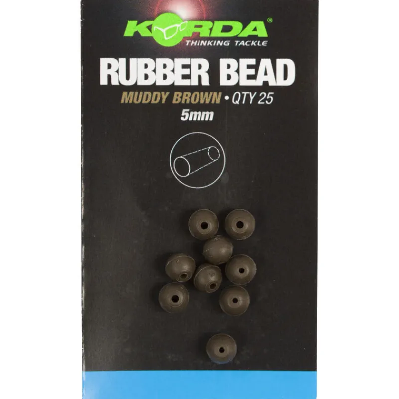 Acc.Montages/Hameçons - KORDA Perle de protection pour ligne carpe safe zone 5mm rubber bead (x25)