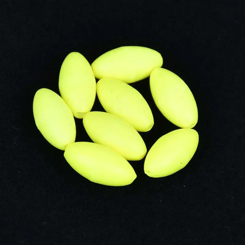 Surfcasting|Montages / Hameçons - SUNSET Perles ovales flottantes FLUO JAUNE (X20)