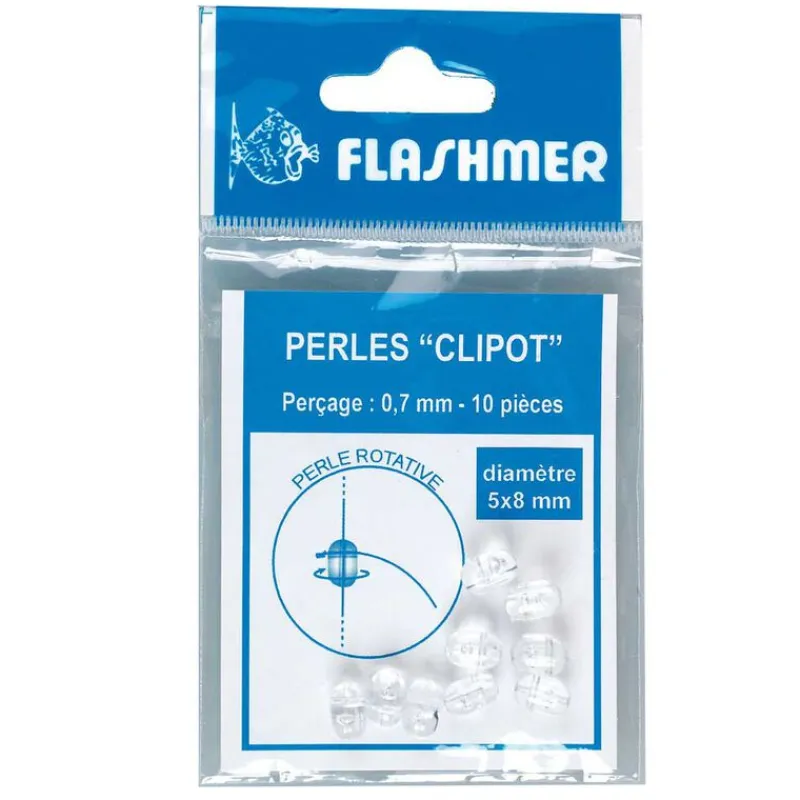 Montages / Hameçons - FLASHMER Perles rotatives (ou perles clipot)