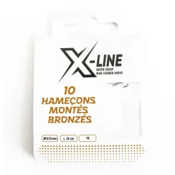 Hameçons - X-LINE Pochette de 10 hameçons montès bronzès