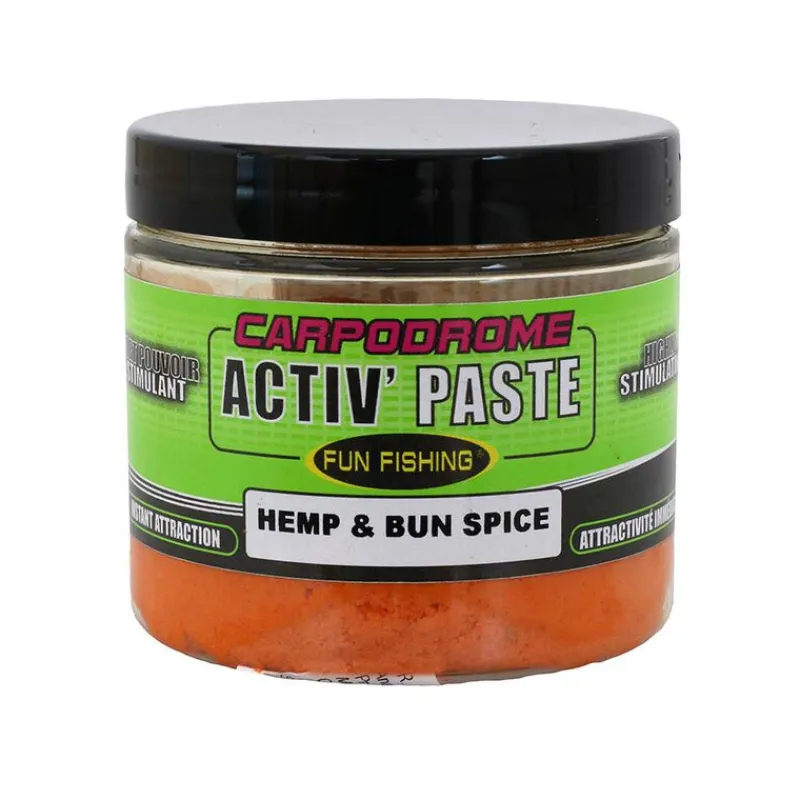 Appâts / Amorces - FUN FISHING Pâte d’eschage Activ’Paste FUNFISHING Hemp et bun spice 150g (chènevis et pain d'épices)