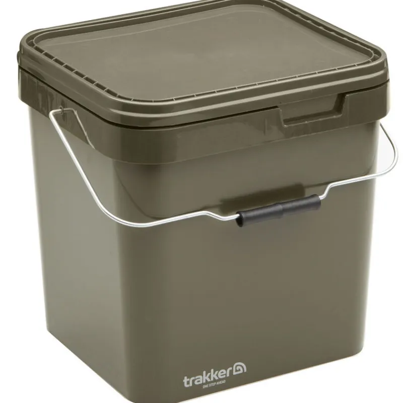 Amorçage/Propulsion|Bagagerie/Rangement - TRAKKER Seau carpe olive container 17l