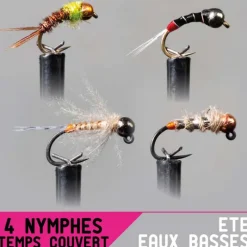 Leurres À Truite - GARBOLINO Set Nymphe x4 - été / eaux basses / temps couvert