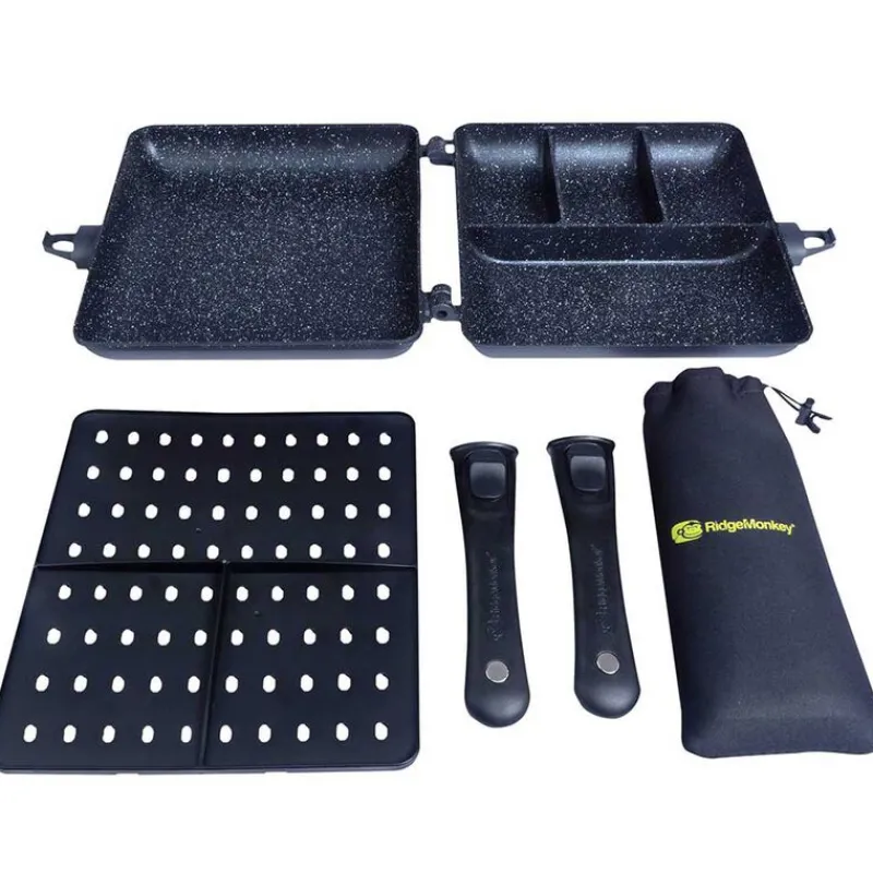 Bivouac/Confort - RIDGE MONKEY Set Combi et Cuit Vapeur Connect XXL Granite Edition