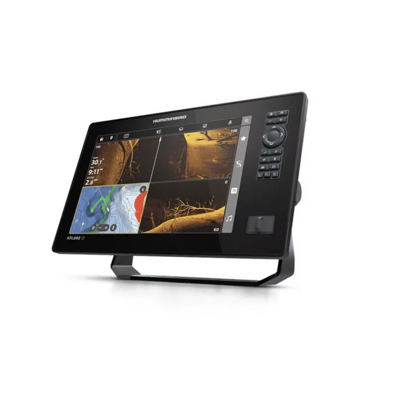 Électronique - HUMMINBIRD Sondeur Combiné Tactile XPLORE 12-MEGA SI+-Sonde Tableau Arrière + T°