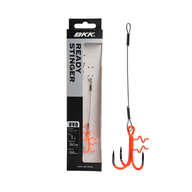 Carnassier Au Posé|Hameçons Et Montages - BKK Stinger Assist Spear UVO Stinger HD 7x7 Wire Pike (x2)