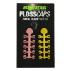 Acc.Montages/Hameçons - KORDA Stop appât carpe floss caps pink/yellow (x20)