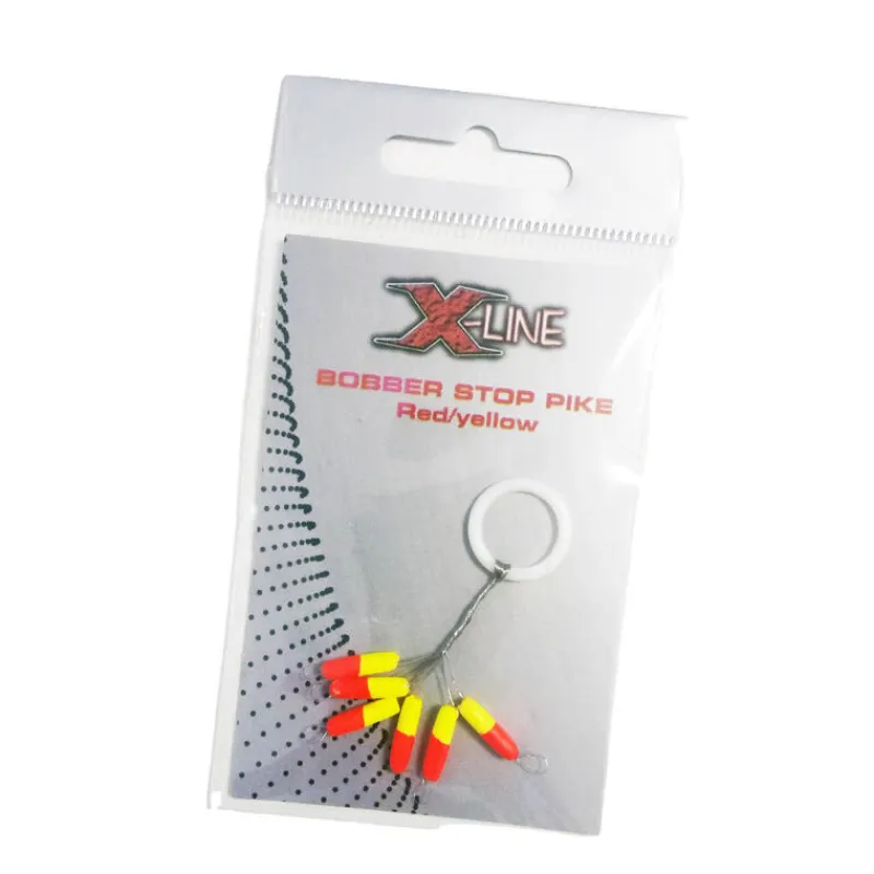Lignes Et Accessoires De Montage|Découverte Pêche Du Carnassier - X-LINE Stop float bobber stop pike rouge/jaune