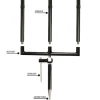 Supports Cannes|Packs - KORDA Support 3 cannes singlez alu black 3 surelevateur 6.5"