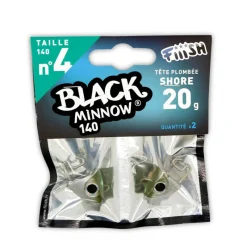 Leurres|Pêche Aux Leurres - FIIISH Tete plombee black minnow 140 shore 20g (x2)