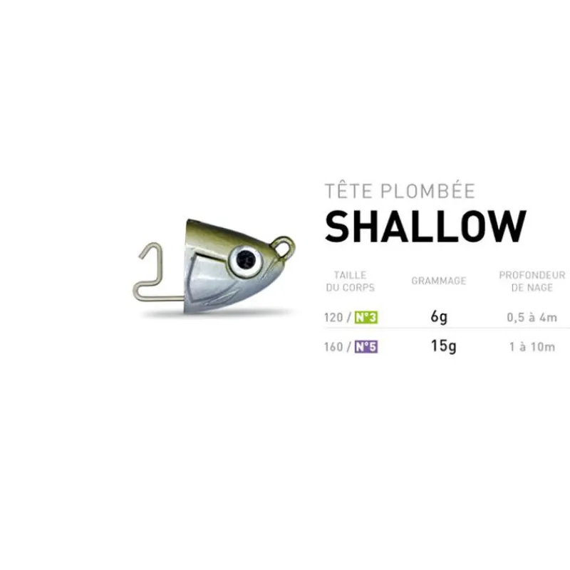 Pêche Aux Leurres|Leurres - FIIISH Tete plombee black minnow 120 shallow 6g (x2)