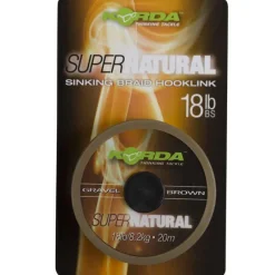 Acc.Montages/Hameçons - KORDA Tresse à bas de ligne carpe super natural 25lbs