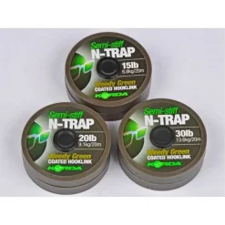 Acc.Montages/Hameçons - KORDA Tresse à bas de ligne carpe n-trap semi -stiff green 20m