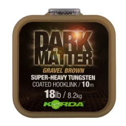 Acc.Montages/Hameçons - KORDA Tresse à bas de ligne dark matter tungsten coated braid gravel brown 10m