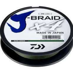Tresses, Nylons, Fluorocarbones - DAIWA Tresse jbraid 4 brins verte 270m