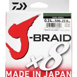 Pêche Du Thon|Tresses, Nylons, Fluorocarbones - DAIWA Tresse J-Braid x8 Dark Green 500m