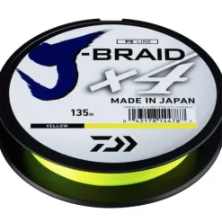 Tresses, Nylons, Fluorocarbones|Tresses, Nylons, Fluorocarbones - DAIWA Tresse J-Braid x4 Jaune 135m